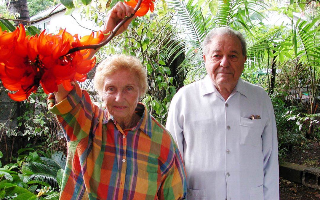 Odette et Valère Roche fleuristes à La Réunio