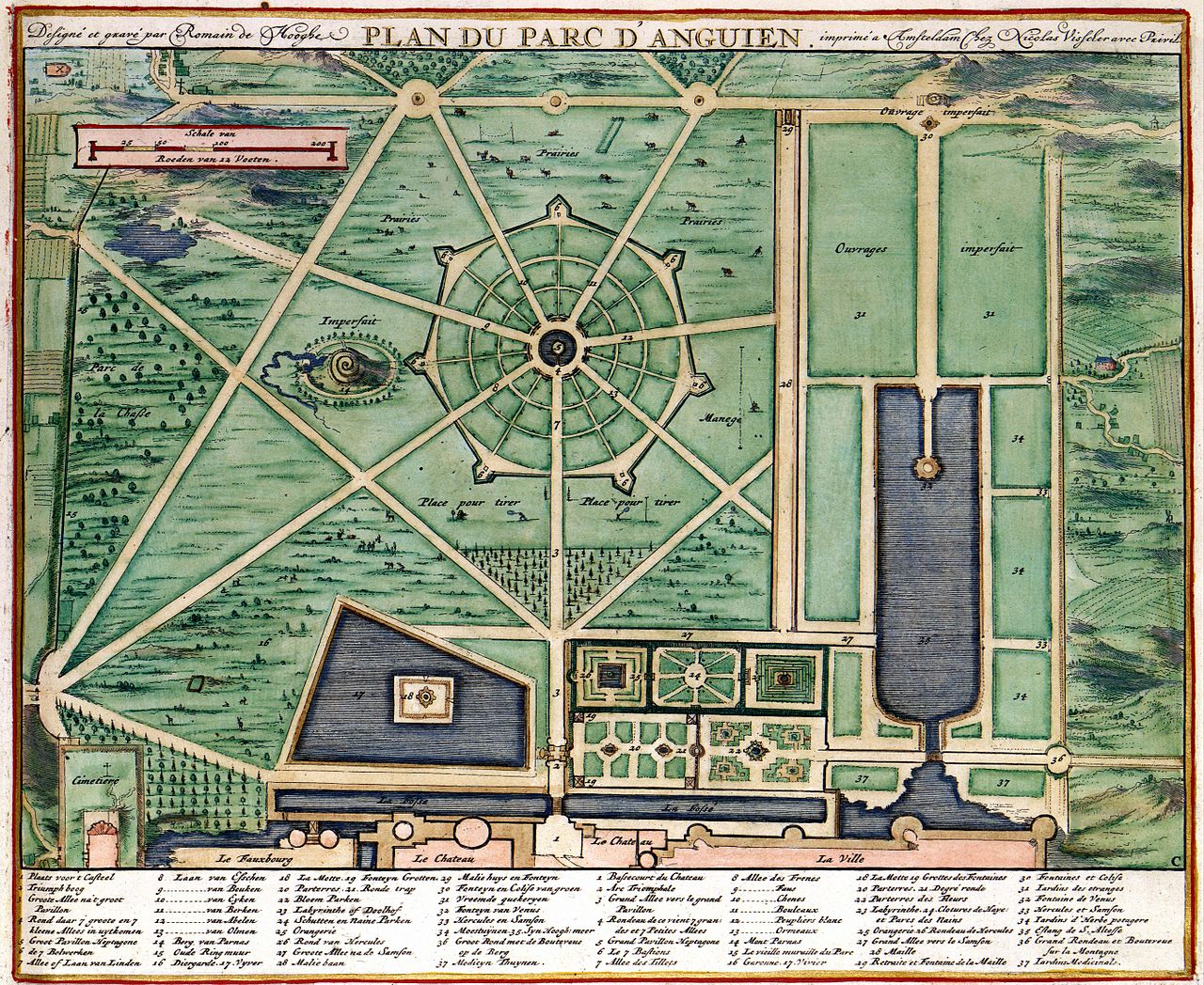 Carte du Parc d'Enghien